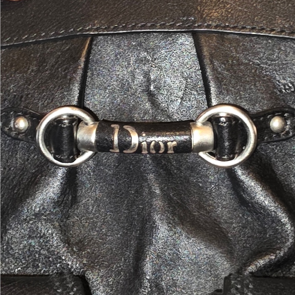 Vintage Dior Black Leather My Dior Satchel - Picture 9 of 13